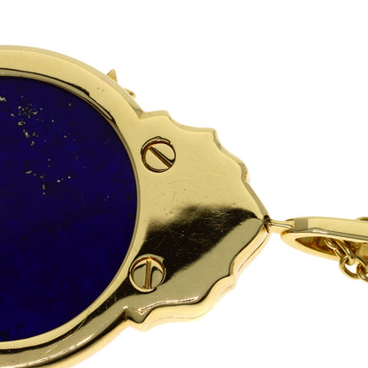 CHANEL Soulscy Nudurion Lapis Lazuli & Azure Stone Diamond Necklace K18 Yellow Gold Ladies [Used]