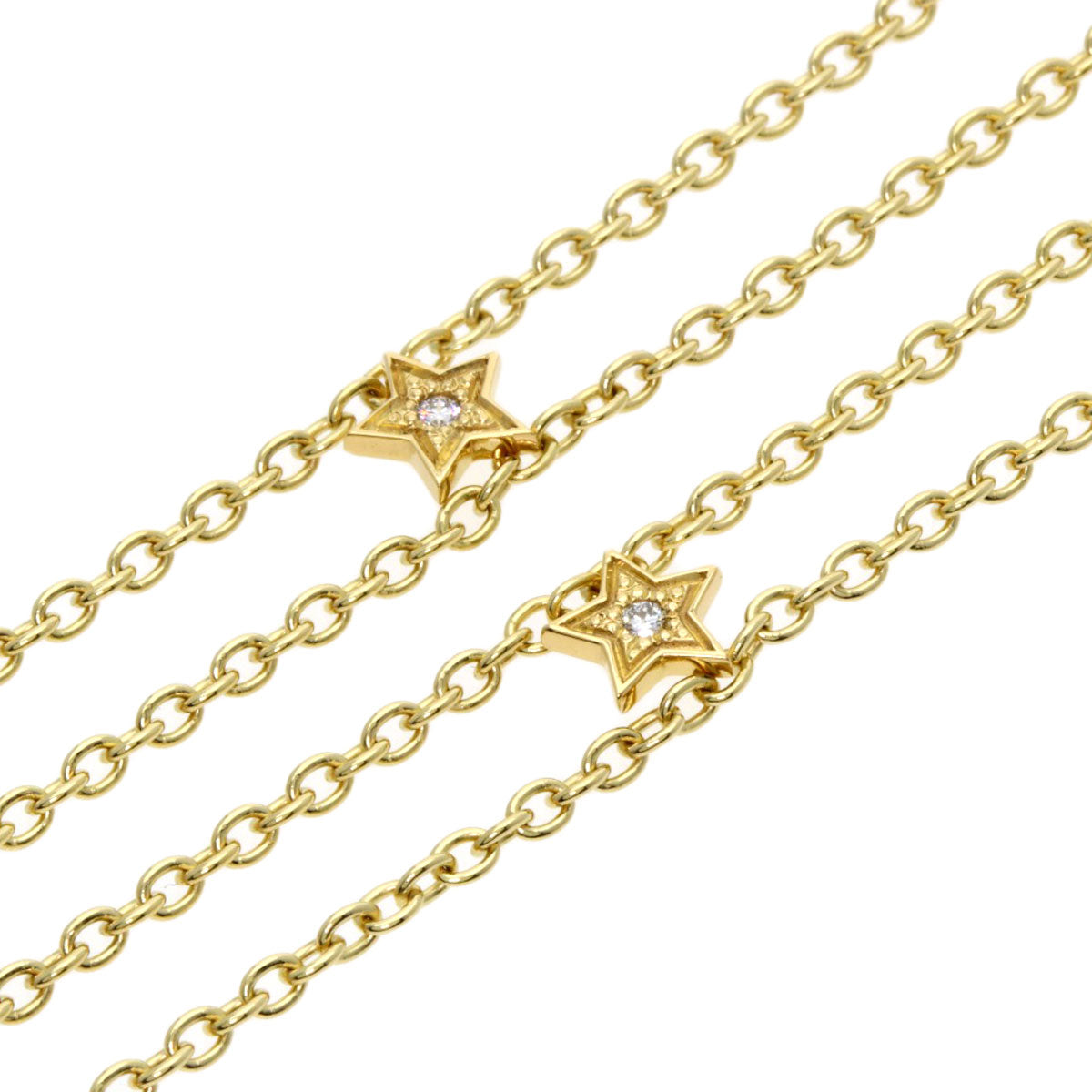 CHANEL Soulscy Nudurion Lapis Lazuli & Azure Stone Diamond Necklace K18 Yellow Gold Ladies [Used]