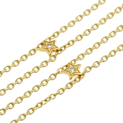 CHANEL Soulscy Nudurion Lapis Lazuli & Azure Stone Diamond Necklace K18 Yellow Gold Ladies [Used]
