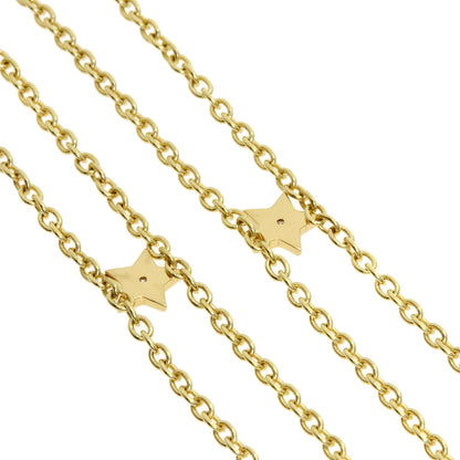 CHANEL Soulscy Nudurion Lapis Lazuli & Azure Stone Diamond Necklace K18 Yellow Gold Ladies [Used]