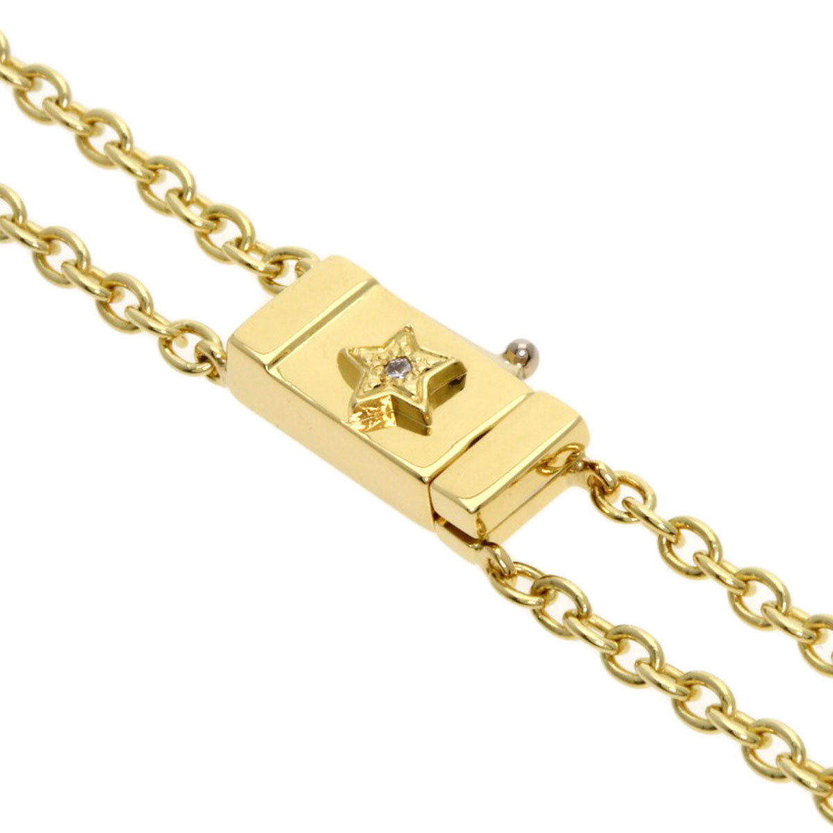 CHANEL Soulscy Nudurion Lapis Lazuli & Azure Stone Diamond Necklace K18 Yellow Gold Ladies [Used]