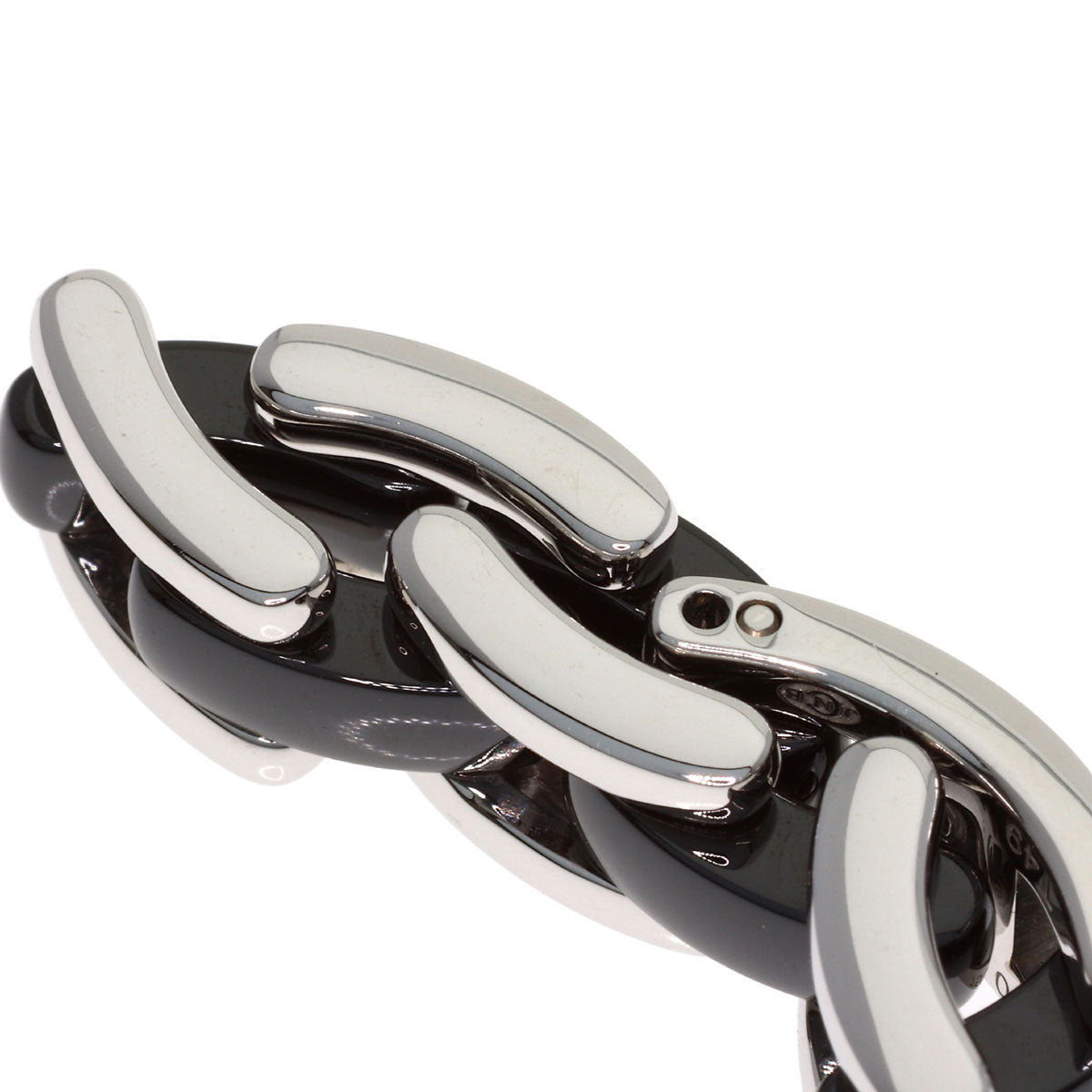CHANEL Ultra Black ceramic #49 Ring K18 White Gold Ladies [Used]