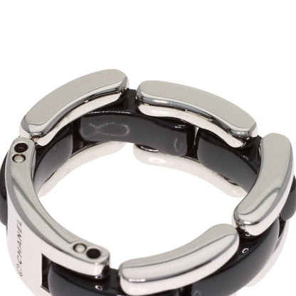 CHANEL Ultra Black ceramic #49 Ring K18 White Gold Ladies [Used]