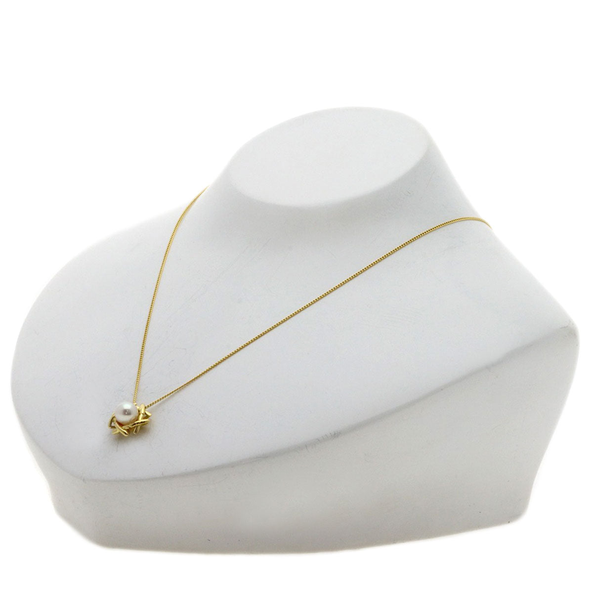 TIFFANY&Co. Kiss Around Pearl Pearl Necklace K18 Yellow Gold Ladies [Used]