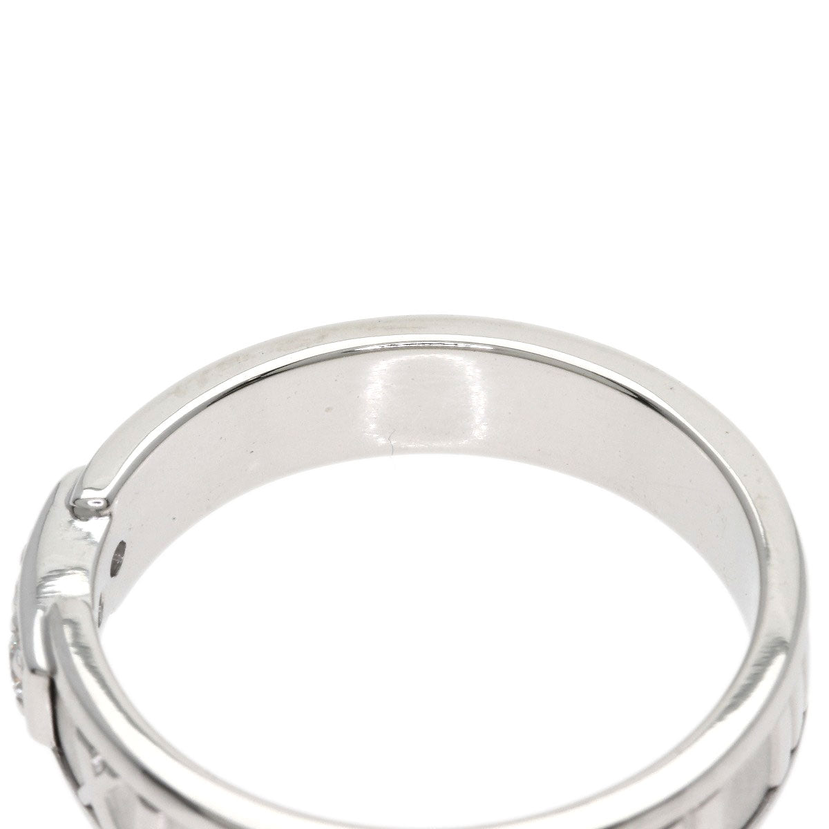 TIFFANY&Co. Atlas 3P Diamond Ring K18 White Gold unisex [Used]