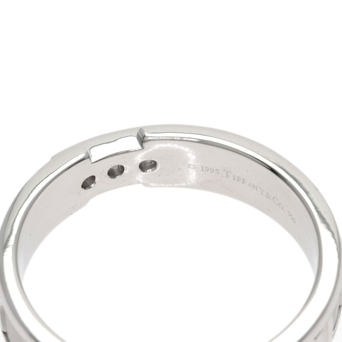 TIFFANY&Co. Atlas 3P Diamond Ring K18 White Gold unisex [Used]