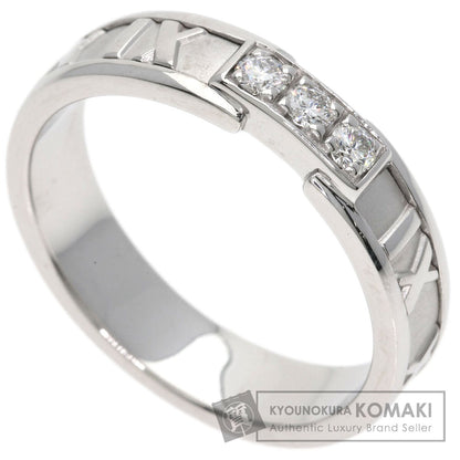 TIFFANY&Co. Atlas 3P Diamond Ring K18 White Gold unisex [Used]