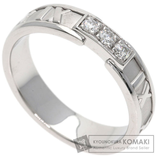 TIFFANY&Co. Atlas 3P Diamond Ring K18 White Gold unisex [Used]