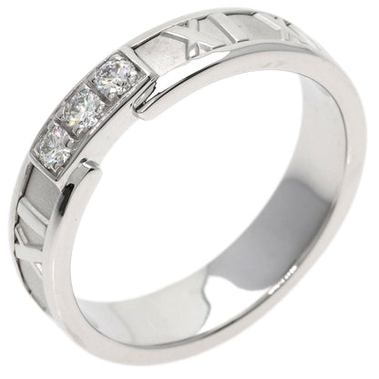 TIFFANY&Co. Atlas 3P Diamond Ring K18 White Gold unisex [Used]