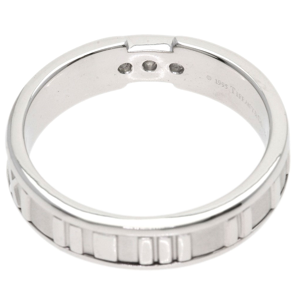 TIFFANY&Co. Atlas 3P Diamond Ring K18 White Gold unisex [Used]