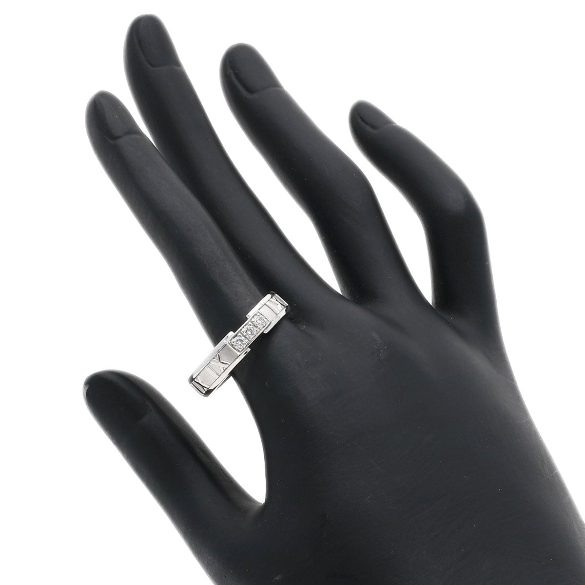 TIFFANY&Co. Atlas 3P Diamond Ring K18 White Gold unisex [Used]