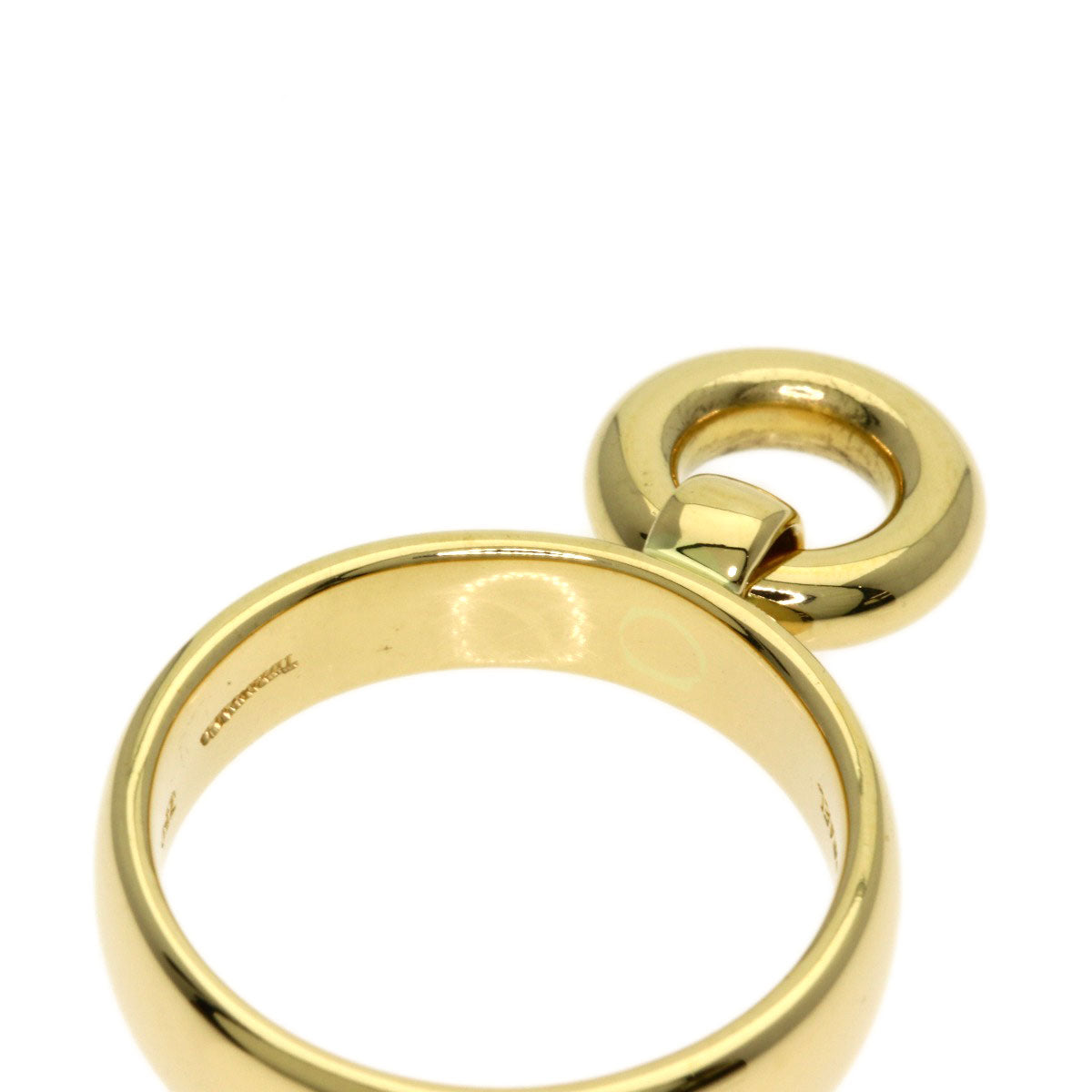 TIFFANY&Co. Door knock Diamond Ring K18 Yellow Gold Ladies [Used]