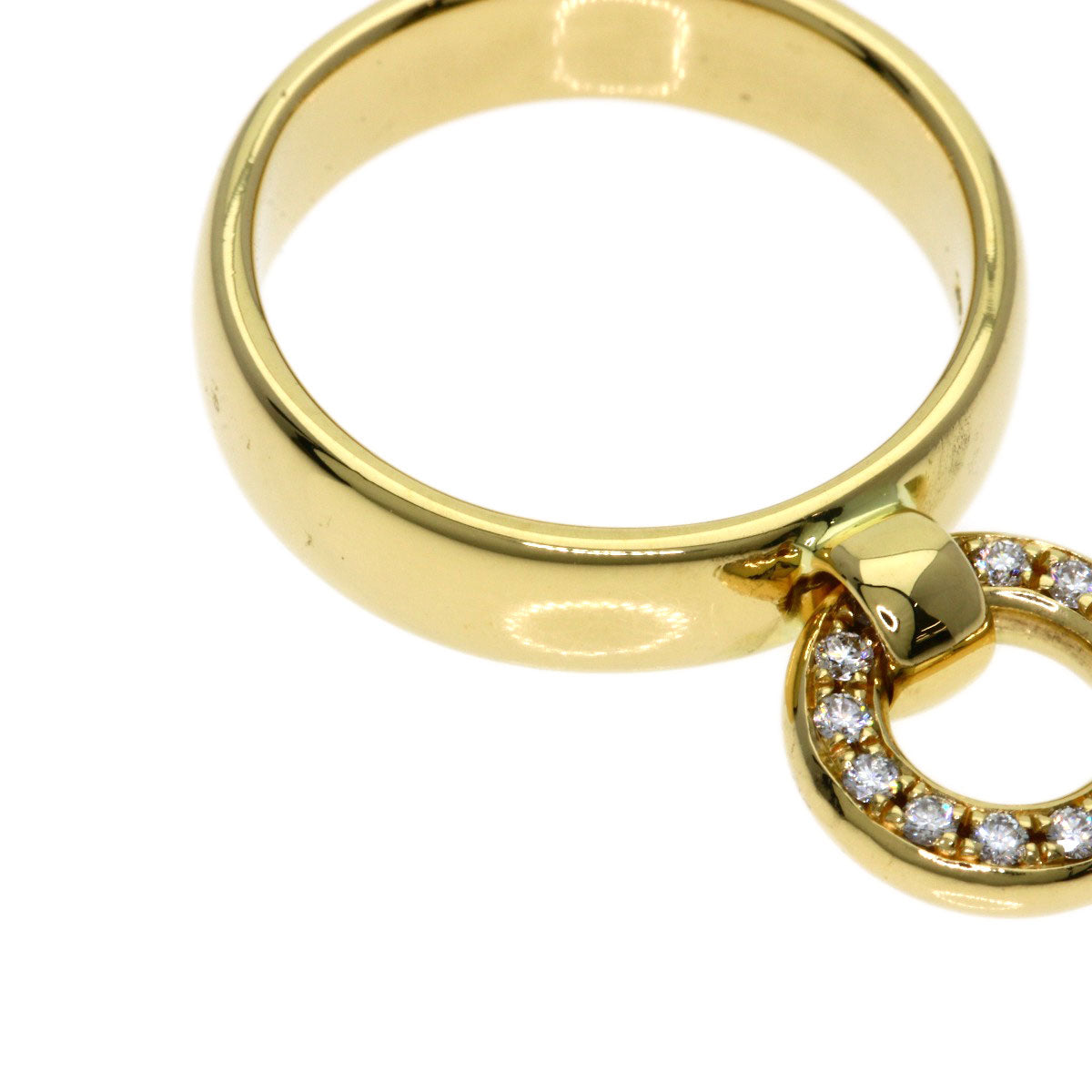 TIFFANY&Co. Door knock Diamond Ring K18 Yellow Gold Ladies [Used]