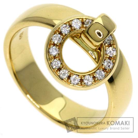 TIFFANY&Co. Door knock Diamond Ring K18 Yellow Gold Ladies [Used]