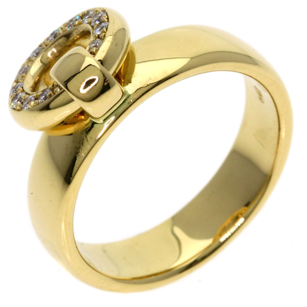 TIFFANY&Co. Door knock Diamond Ring K18 Yellow Gold Ladies [Used]