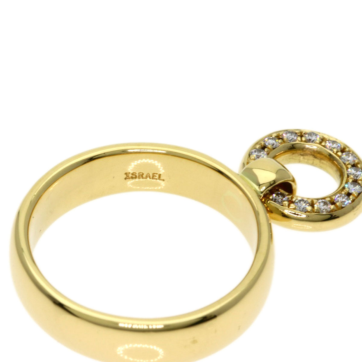 TIFFANY&Co. Door knock Diamond Ring K18 Yellow Gold Ladies [Used]