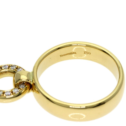 TIFFANY&Co. Door knock Diamond Ring K18 Yellow Gold Ladies [Used]