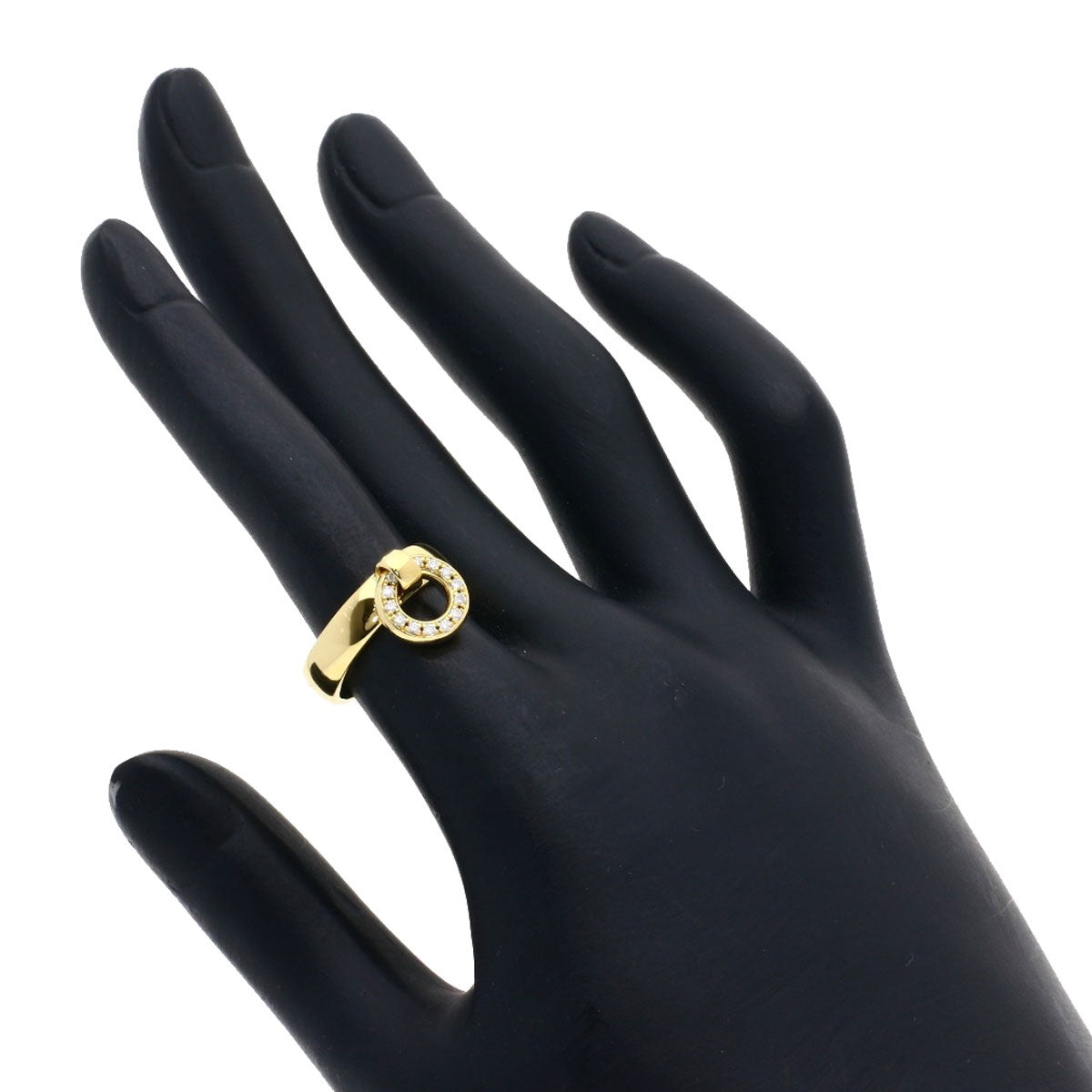 TIFFANY&Co. Door knock Diamond Ring K18 Yellow Gold Ladies [Used]