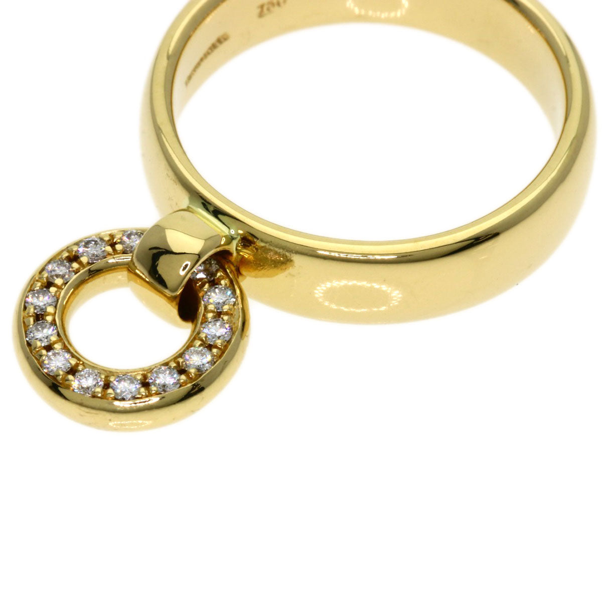 TIFFANY&Co. Door knock Diamond Ring K18 Yellow Gold Ladies [Used]