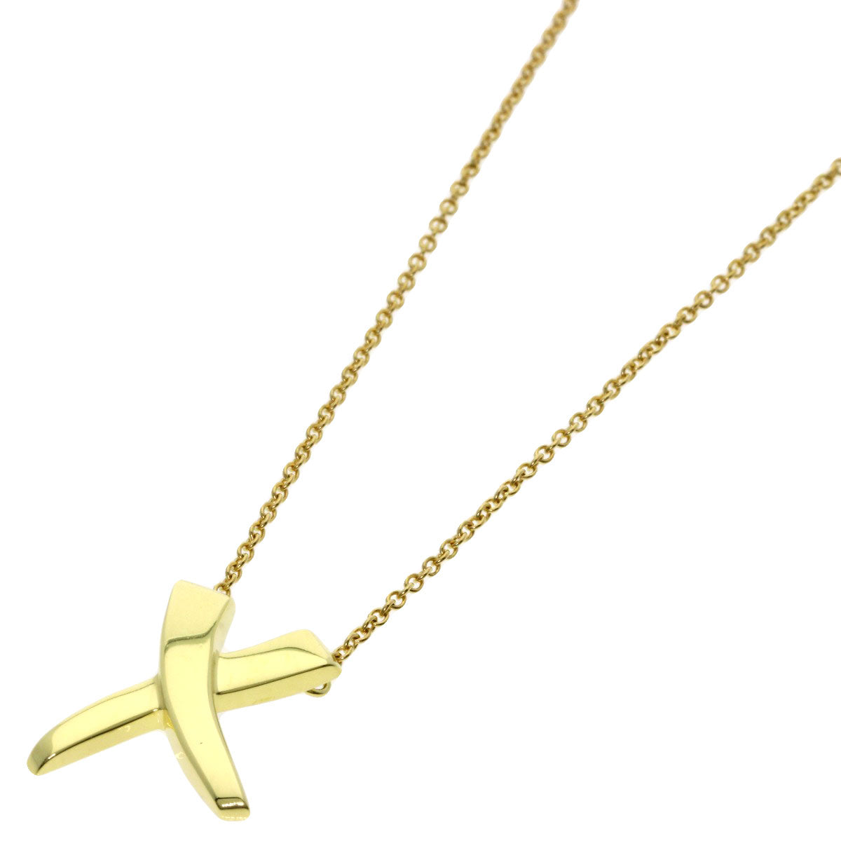TIFFANY&Co. kiss Necklace K18 Yellow Gold Ladies [Used]