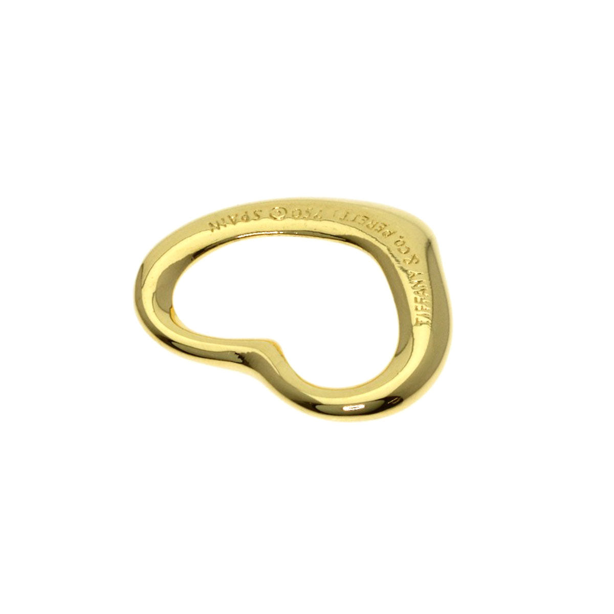 TIFFANY&Co. Open heart Pendant top K18 Yellow Gold Ladies [Used]