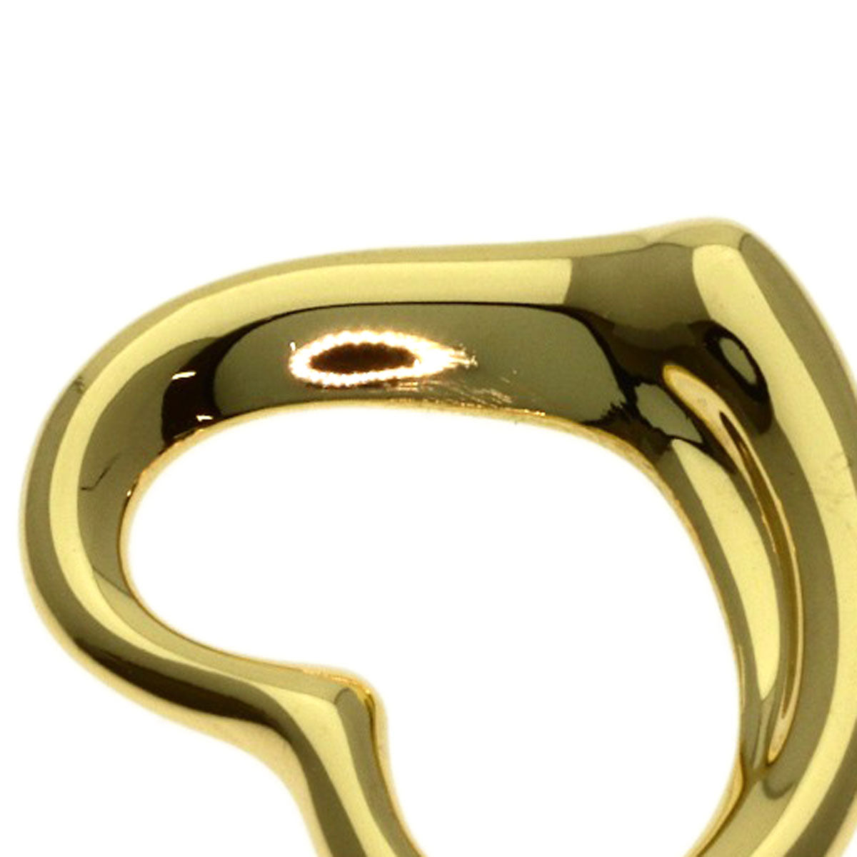 TIFFANY&Co. Open heart Pendant top K18 Yellow Gold Ladies [Used]