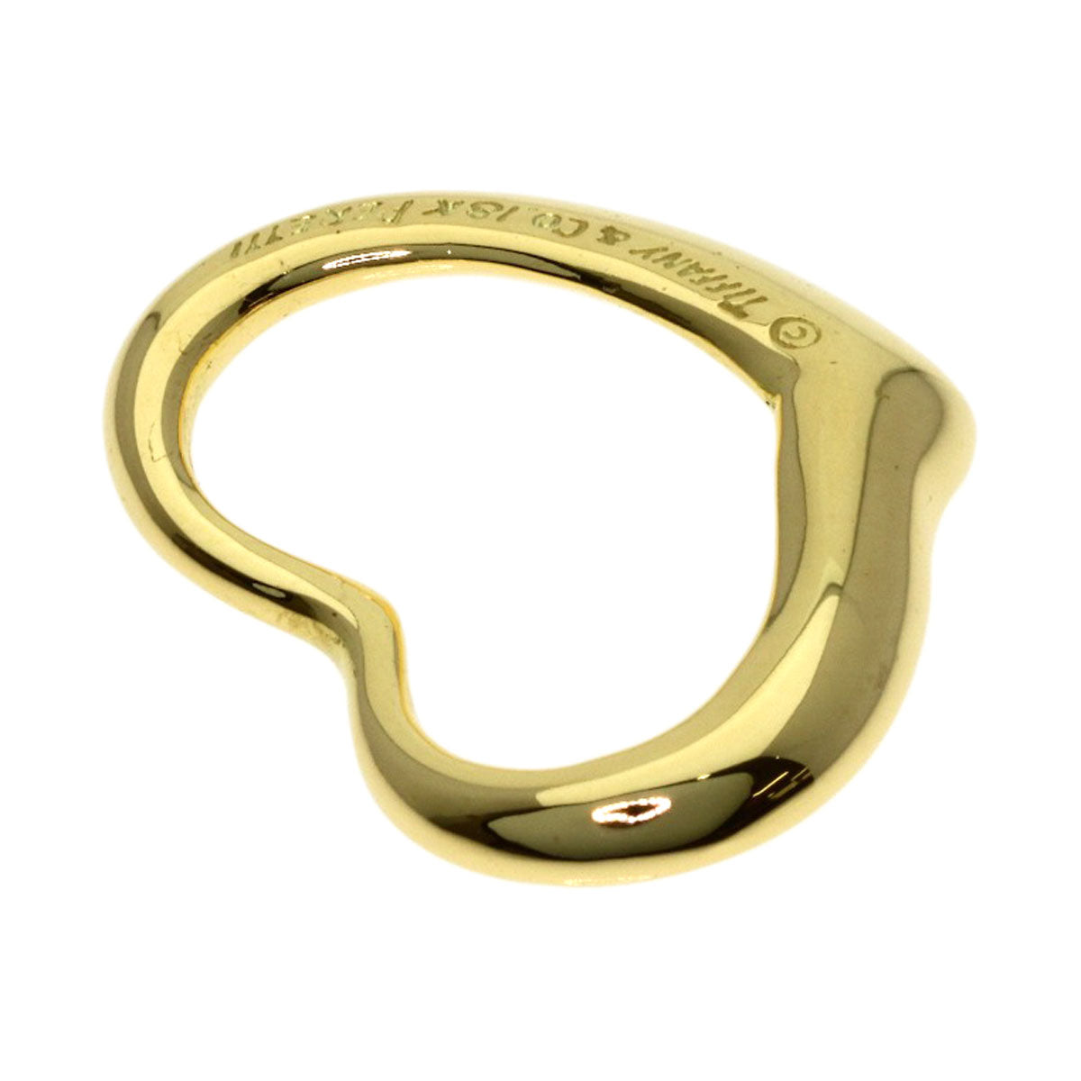 TIFFANY&Co. Open heart Pendant top K18 Yellow Gold Ladies [Used]
