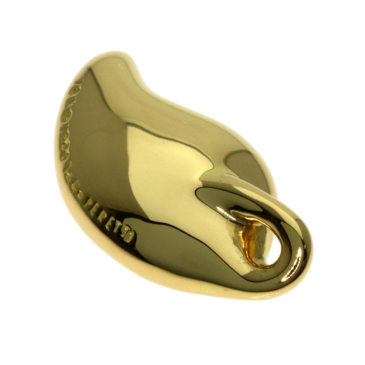 TIFFANY&Co. Leaf Elsa Peretti Pendant top K18 Yellow Gold Ladies [Used]
