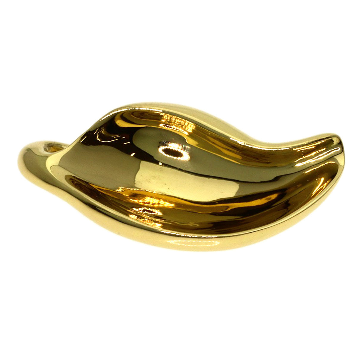 TIFFANY&Co. Leaf Elsa Peretti Pendant top K18 Yellow Gold Ladies [Used]