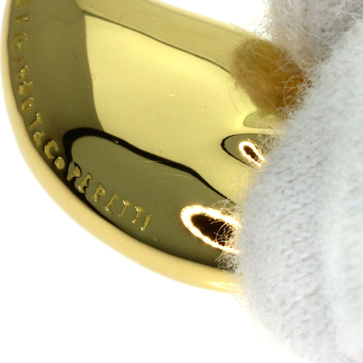 TIFFANY&Co. Leaf Elsa Peretti Pendant top K18 Yellow Gold Ladies [Used]