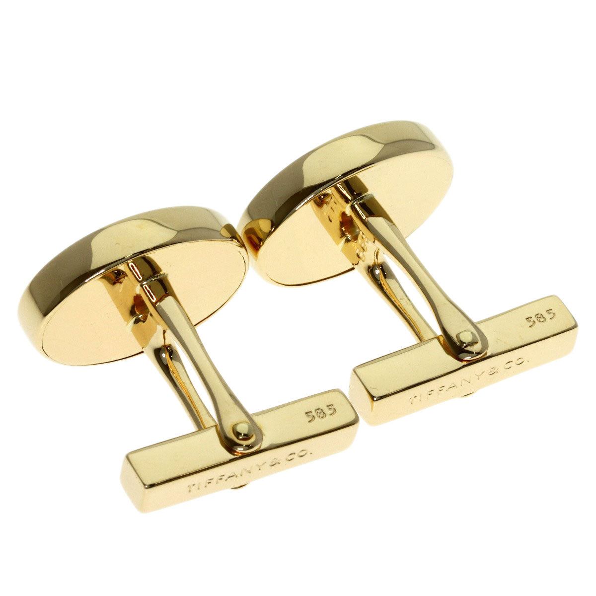 TIFFANY&Co. Onyx cuffs K14 Yellow Gold mens [Used]