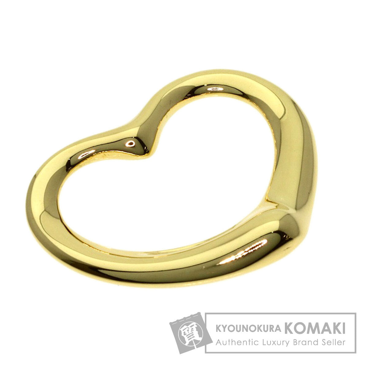 TIFFANY&Co. Open heart Pendant top K18 Yellow Gold Ladies [Used]