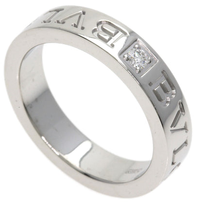 BVLGARI Double logo Diamond Ring K18 White Gold Ladies [Used]