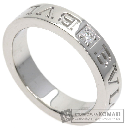 BVLGARI Double logo Diamond Ring K18 White Gold Ladies [Used]