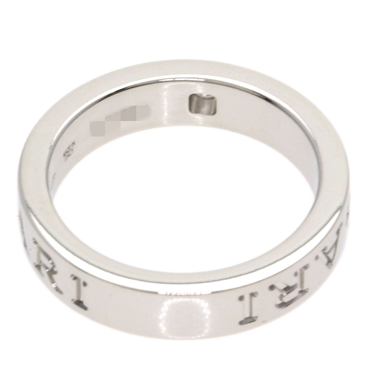 BVLGARI Double logo Diamond Ring K18 White Gold Ladies [Used]