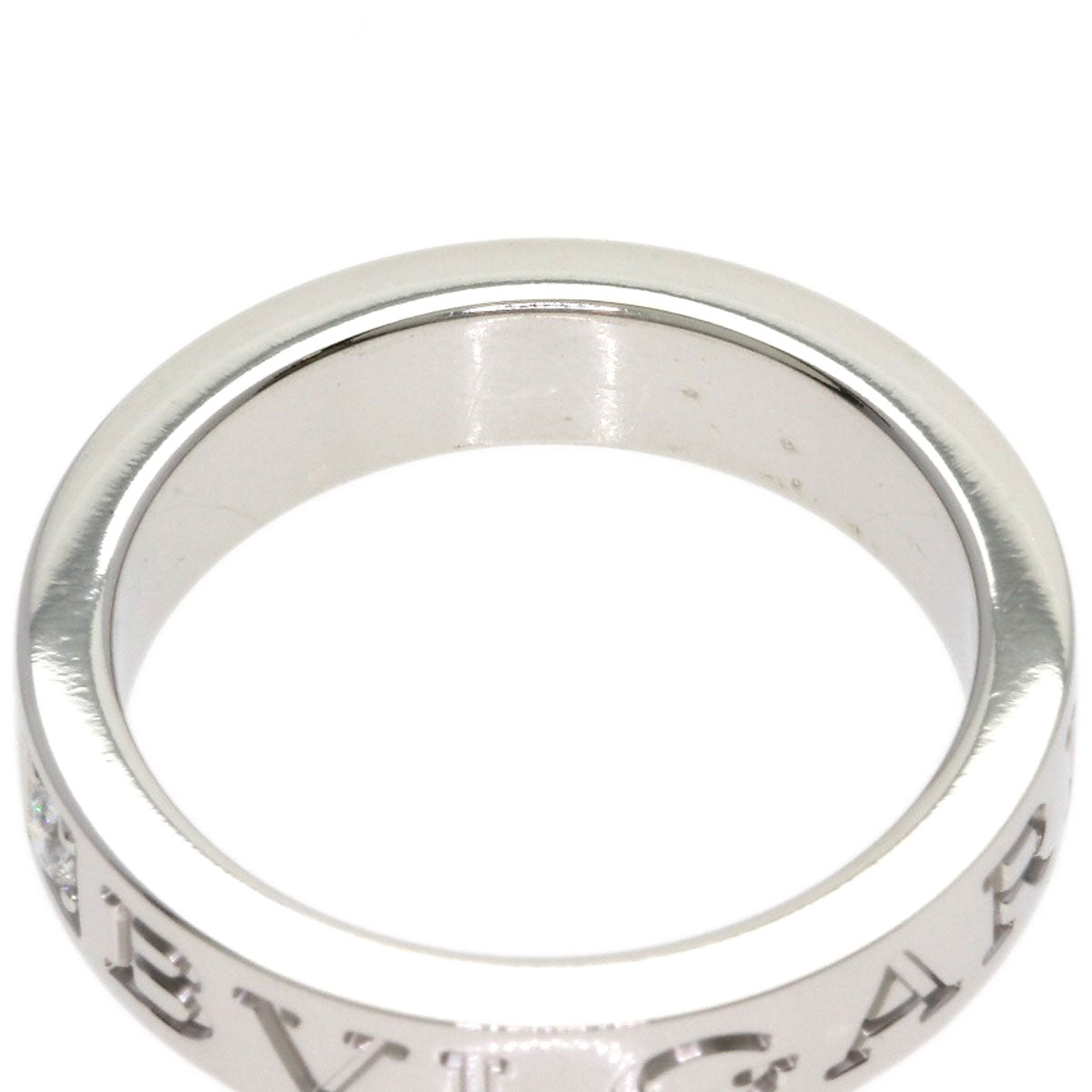 BVLGARI Double logo Diamond Ring K18 White Gold Ladies [Used]
