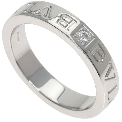 BVLGARI Double logo 1P Diamond Ring K18 White Gold Ladies [Used]