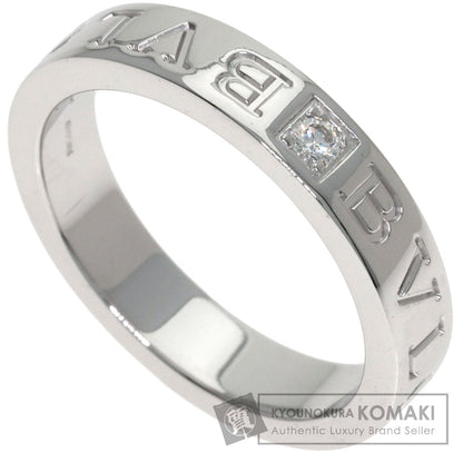 BVLGARI Double logo 1P Diamond Ring K18 White Gold Ladies [Used]