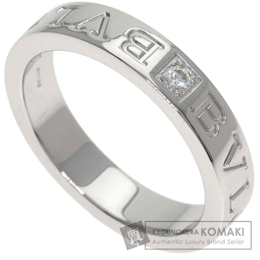 BVLGARI Double logo 1P Diamond Ring K18 White Gold Ladies [Used]