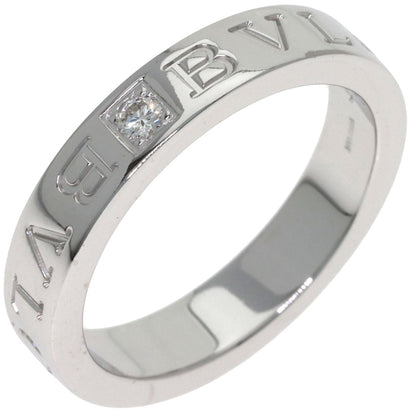 BVLGARI Double logo 1P Diamond Ring K18 White Gold Ladies [Used]