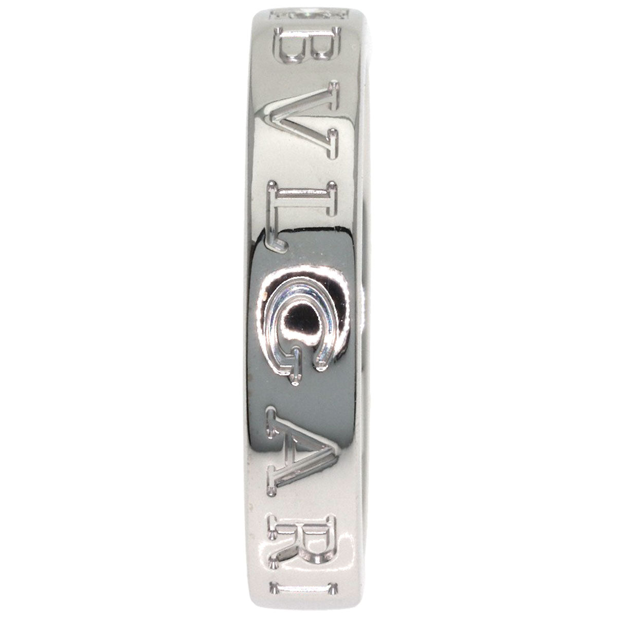 BVLGARI Double logo 1P Diamond Ring K18 White Gold Ladies [Used]