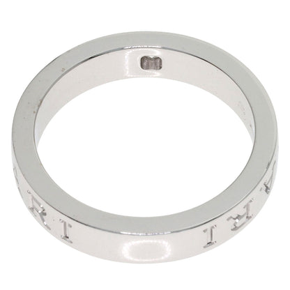 BVLGARI Double logo 1P Diamond Ring K18 White Gold Ladies [Used]