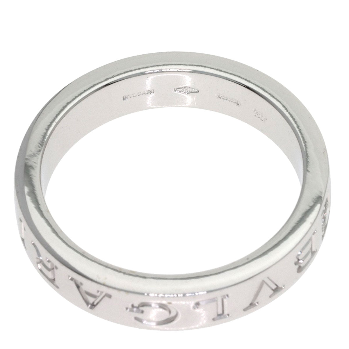BVLGARI Double logo 1P Diamond Ring K18 White Gold Ladies [Used]