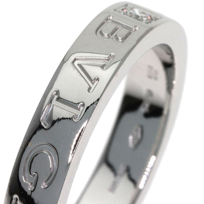 BVLGARI Double logo 1P Diamond Ring K18 White Gold Ladies [Used]