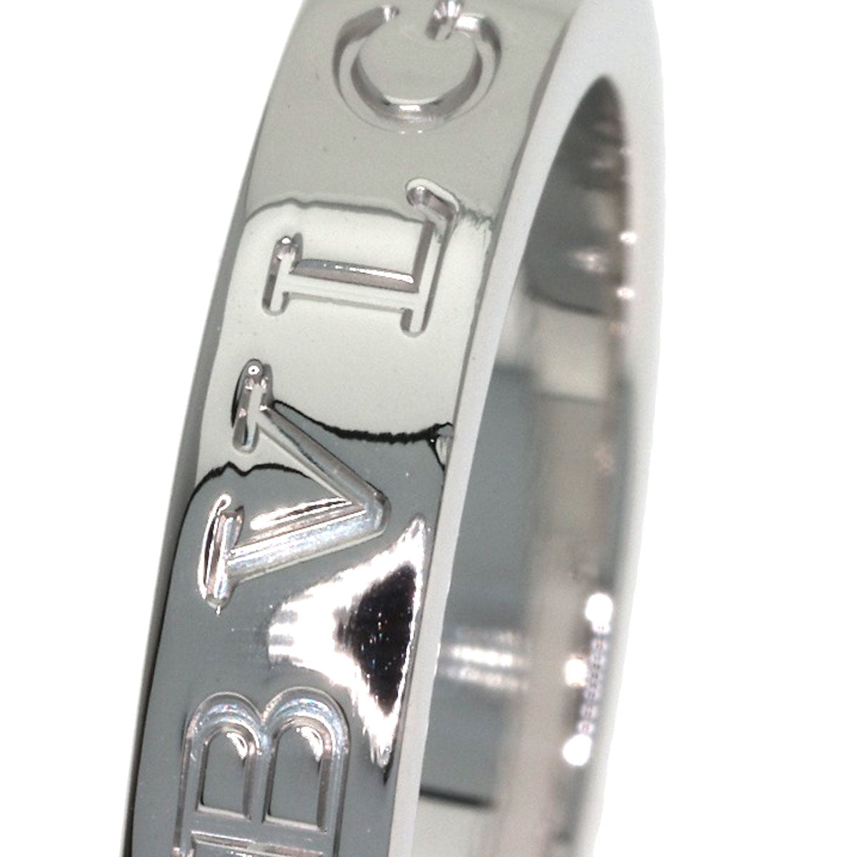 BVLGARI Double logo 1P Diamond Ring K18 White Gold Ladies [Used]