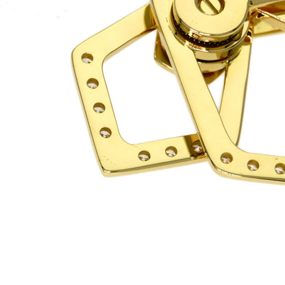 WALTHAM swing diamond Pendant top K18 Yellow Gold Ladies [Used]