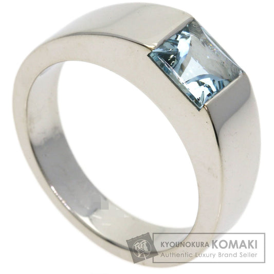 CARTIER Tank Aquamarine #53 Ring K18 White Gold Ladies [Used]