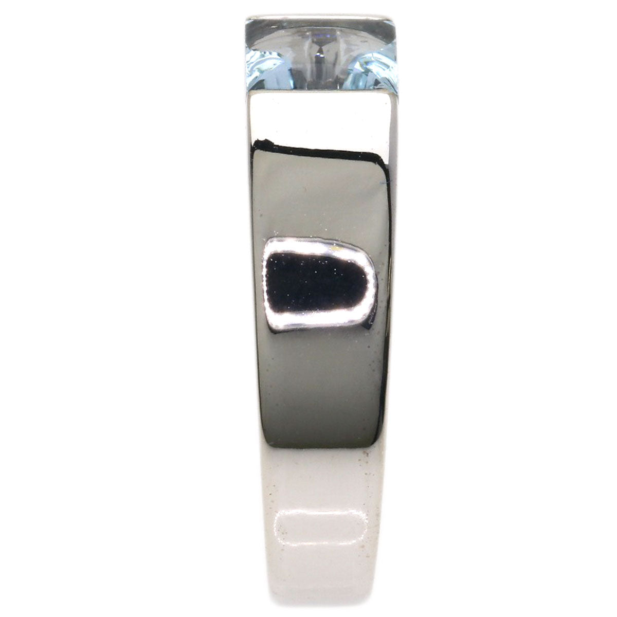 CARTIER Tank Aquamarine #53 Ring K18 White Gold Ladies [Used]