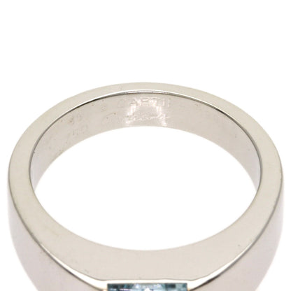 CARTIER Tank Aquamarine #53 Ring K18 White Gold Ladies [Used]