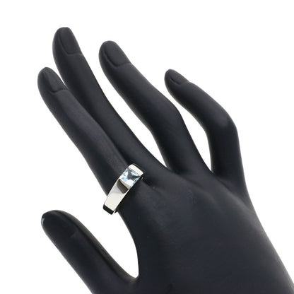 CARTIER Tank Aquamarine #53 Ring K18 White Gold Ladies [Used]